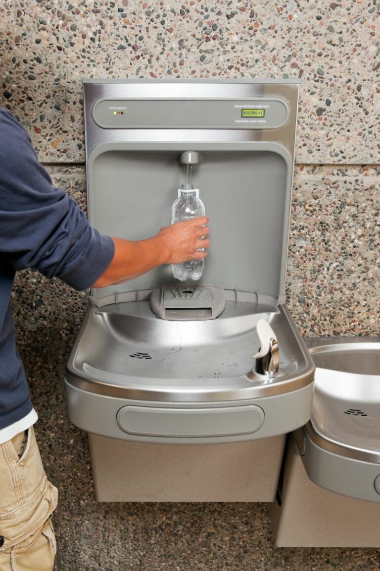 Drinking fountain installed by our commercial plumbing company